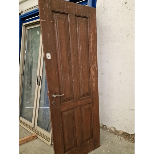 692 - Heavy Solid Wood External Door, 4-Panel, (Approx. 75 x 290cm)