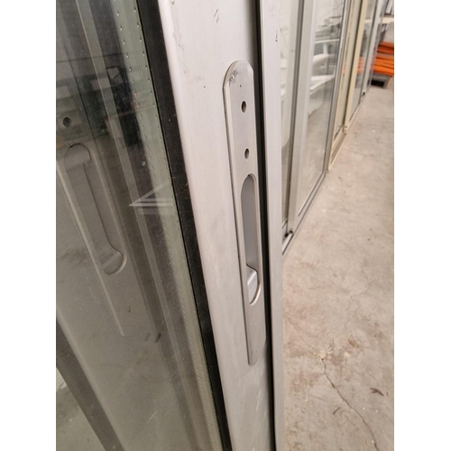 693 - Grey Colour Alumiunium Double Glazed Sliding Patio Doors in Frame, (Approx. 170 x 223cm)