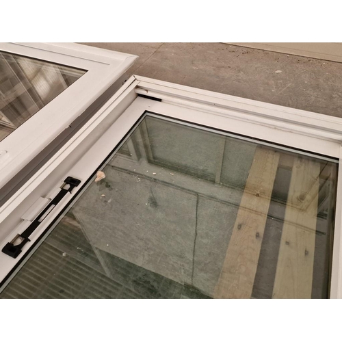 700 - White Alumiunium Double Glazed Sliding Windows in Frame, (Approx. 157 x 120cm)