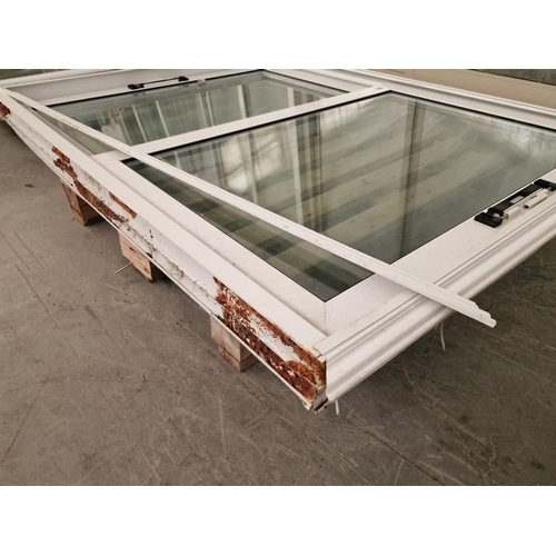 700 - White Alumiunium Double Glazed Sliding Windows in Frame, (Approx. 157 x 120cm)