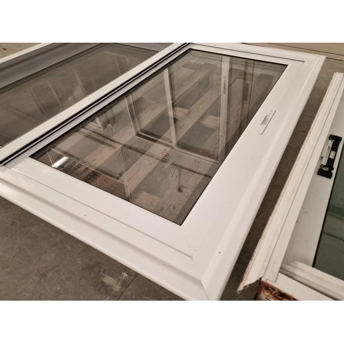 701 - Large White UPVC Double Glazed Sliding Windows in Frame, Together with Fly Screen, (Approx. 146 x 13... 