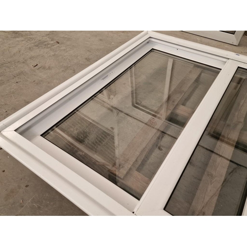 701 - Large White UPVC Double Glazed Sliding Windows in Frame, Together with Fly Screen, (Approx. 146 x 13... 