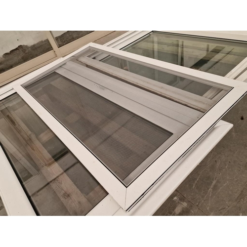 701 - Large White UPVC Double Glazed Sliding Windows in Frame, Together with Fly Screen, (Approx. 146 x 13... 