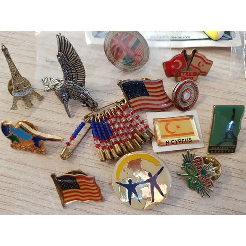 372 - Large Collection of Assorted and Complimentary Buttons, Pins and Badges, (Souvenirs, Clubs and Assoc... 