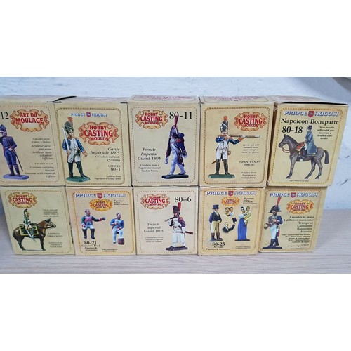 373 - Collection of 'Prince August' Hobby Casting Molds for Military Soldiers, x 10, with Accessories