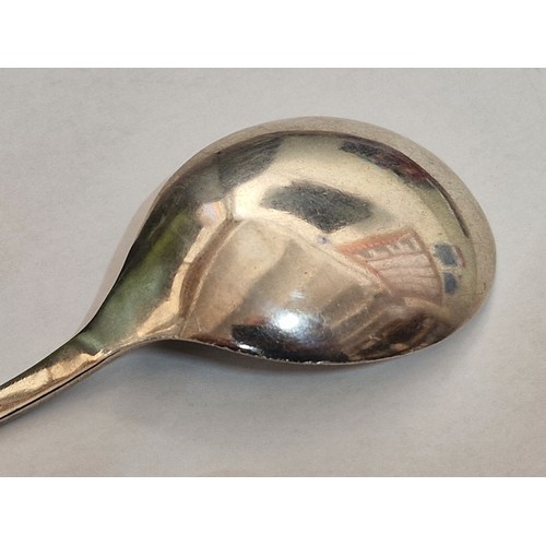 5A - Antique Sterling Silver Soup Spoon with Decorative Pierced Handle, by 'Mappin & Webb Ltd', Sheffield... 