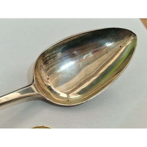 5B - Antique Sterling Silver Table / Serving Spoon, Circa 1802, London (Approx. 22cm, 67g)