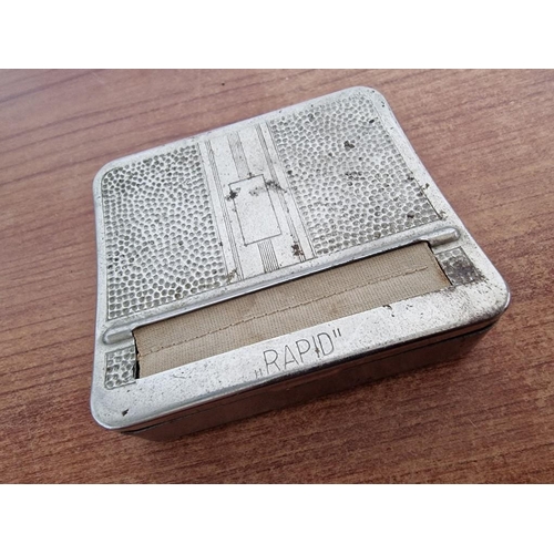 280 - Vintage 'Rapid' White Metal Cigarette Rolling Machine and Case, Together with Other Cigarette Case, ... 