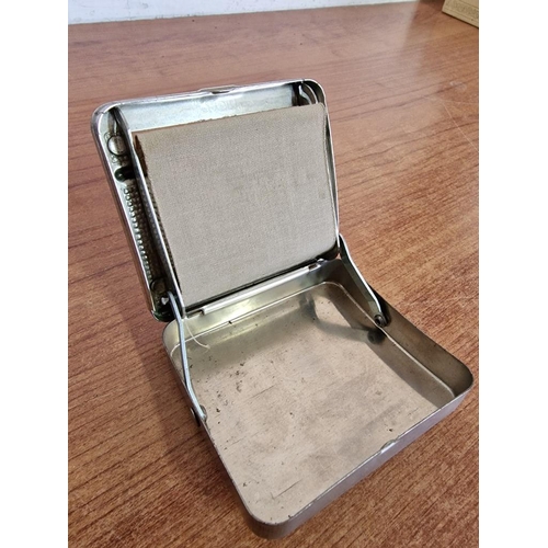 280 - Vintage 'Rapid' White Metal Cigarette Rolling Machine and Case, Together with Other Cigarette Case, ... 