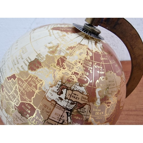 35 - 'Fylliana' Desk Globe, Revolving on Brass Colour Angled Stand, (Item: 936-123-002), (Approx. H: 20cm... 