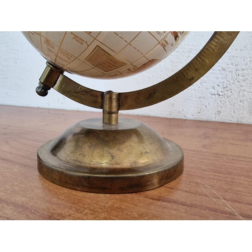 35 - 'Fylliana' Desk Globe, Revolving on Brass Colour Angled Stand, (Item: 936-123-002), (Approx. H: 20cm... 