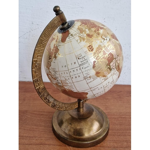 35 - 'Fylliana' Desk Globe, Revolving on Brass Colour Angled Stand, (Item: 936-123-002), (Approx. H: 20cm... 