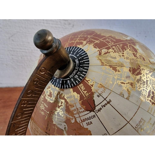 35 - 'Fylliana' Desk Globe, Revolving on Brass Colour Angled Stand, (Item: 936-123-002), (Approx. H: 20cm... 