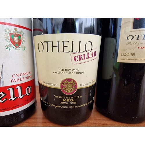 60 - Collection of Cypriot Wines; Vintage 1979 Othello, Othello Cellar Dry Red, Othello 1996 'Carmen' Pap... 