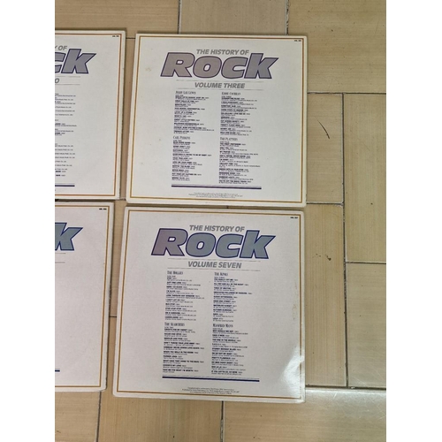 62 - 'The History of Rock', 8 x Volumes (Consecutive Run from No. 1 to No. 8) Double LP Vinyl Records, (s... 