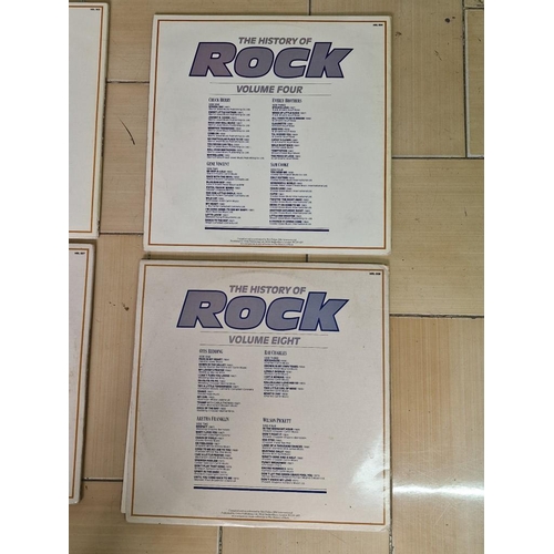 62 - 'The History of Rock', 8 x Volumes (Consecutive Run from No. 1 to No. 8) Double LP Vinyl Records, (s... 