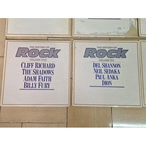 62 - 'The History of Rock', 8 x Volumes (Consecutive Run from No. 1 to No. 8) Double LP Vinyl Records, (s... 