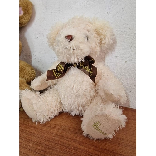 63 - 2 x Harrods Soft Toys; Bear, Cream Colour (CS210316/F584950) and Bunny Rabbit (1011TE5), (Approx. H:... 