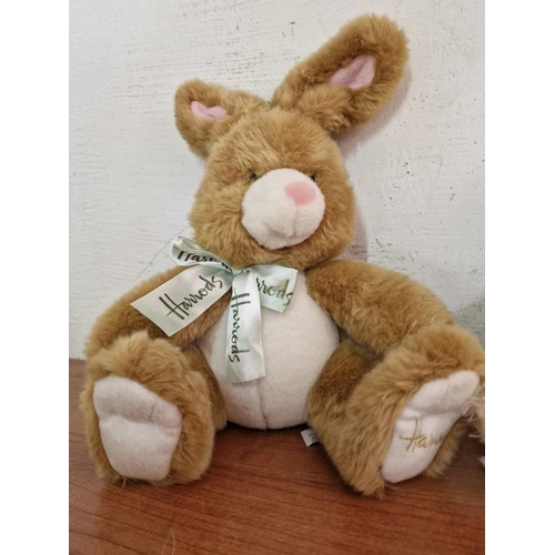 63 - 2 x Harrods Soft Toys; Bear, Cream Colour (CS210316/F584950) and Bunny Rabbit (1011TE5), (Approx. H:... 