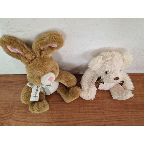 63 - 2 x Harrods Soft Toys; Bear, Cream Colour (CS210316/F584950) and Bunny Rabbit (1011TE5), (Approx. H:... 