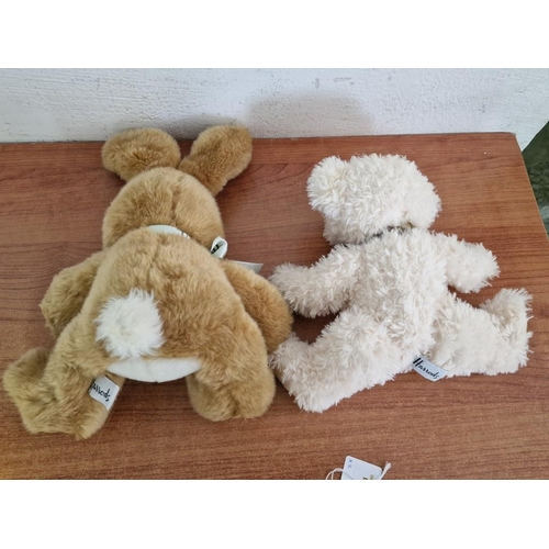 63 - 2 x Harrods Soft Toys; Bear, Cream Colour (CS210316/F584950) and Bunny Rabbit (1011TE5), (Approx. H:... 