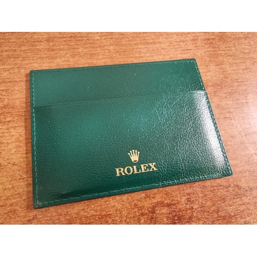 64 - Rolex Watch Box, Ref. 39139.01, Green Leather/Beige Velvet, Together Green Leather Card Holder, 2020... 