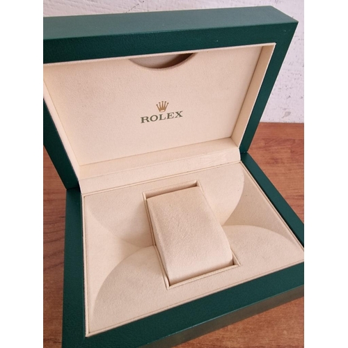 64 - Rolex Watch Box, Ref. 39139.01, Green Leather/Beige Velvet, Together Green Leather Card Holder, 2020... 