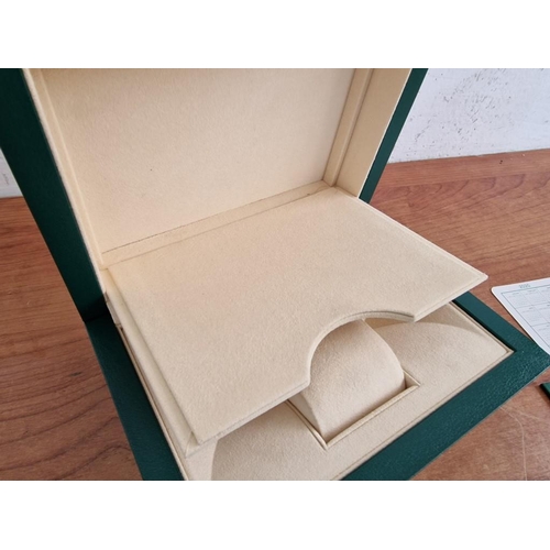 64 - Rolex Watch Box, Ref. 39139.01, Green Leather/Beige Velvet, Together Green Leather Card Holder, 2020... 