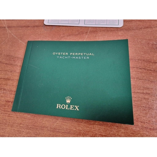 64 - Rolex Watch Box, Ref. 39139.01, Green Leather/Beige Velvet, Together Green Leather Card Holder, 2020... 