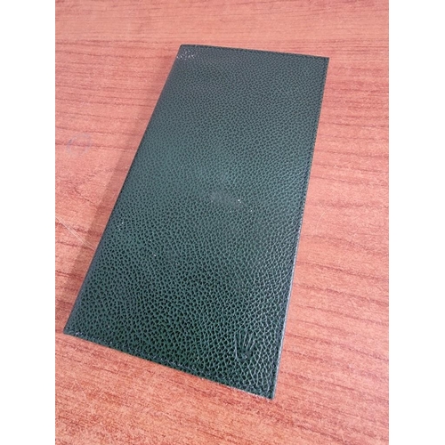 65 - Rolex Watch Box, Ref. 70.00.02, Green Leather/Beige Velvet, Together Green Leather Card Holder, Note... 