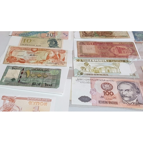 131 - Collection of Vintage Retro and Recent Banknotes From all Over the World, Approx. 26x Banknotes (Cyp... 