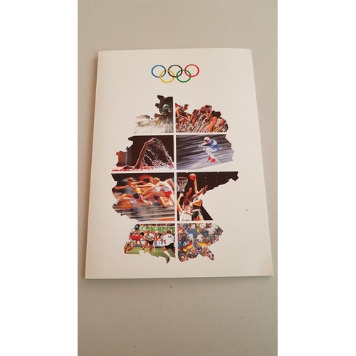 181 - Sport on Postage Stamps: '1992 Olympic Games Four German Stamps in Booklet Canceled Bonn1' and 'Roya... 