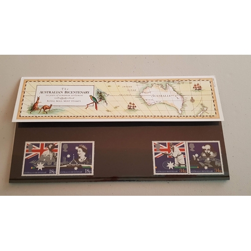 184 - Royal Mail Mint Stamps Collection of 4x Presentation Packs: 'The Australian Bicentenary-200 Years of... 