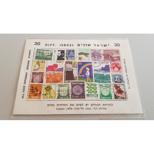 185 - Collection Stamps 'Hong Kong Postage Stamp Centenary 1862-1962', 'Israel Packet of 30 Stamps-iHobb, ... 