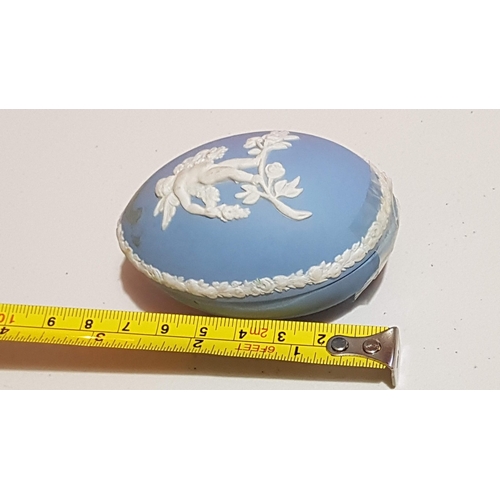 190 - Vintage (Circa 60s) Wedgwood Cherub Egg Trinket Box (Approx. 7.5cm x 4.5cm) Together with Small Vint... 