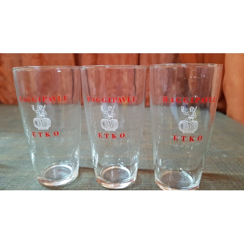 179 - Vintage Cyprus Collectible Advertising Glasses, 3x ETKO Haggipavlu and 7x LOEL v.o. Lipsias.  (10)