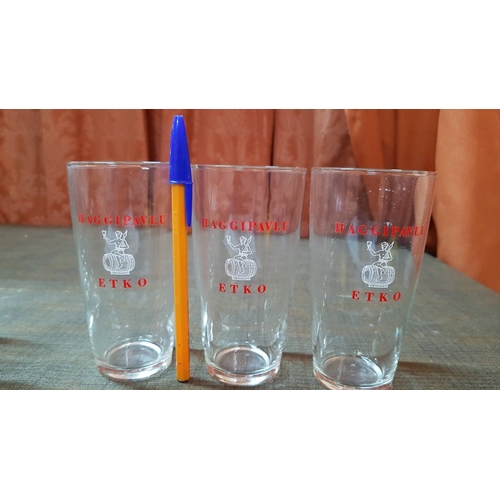 179 - Vintage Cyprus Collectible Advertising Glasses, 3x ETKO Haggipavlu and 7x LOEL v.o. Lipsias.  (10)