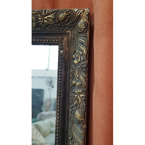 187 - Large Rectangular Classic Vintage Mirror in High Ornate Frame (A/F), Approx. 70cm x 84cm.