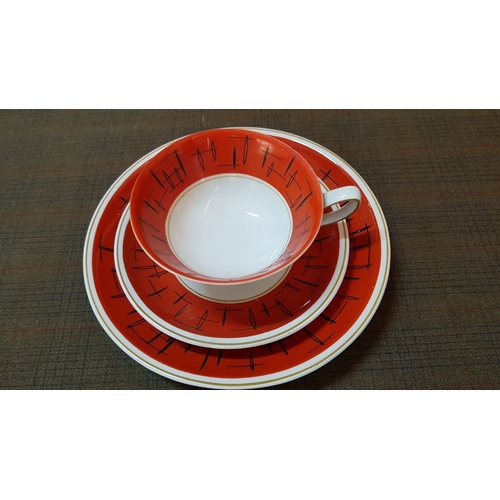 189 - Vintage 50s-60s, Various German Brands Porcelain 6x 'Trio' Tea/Coffee Sets (Cup, Saucer, Cake Plate ... 