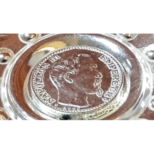 201 - 'Napoleon III Empereur' Silver Plated 2x Vintage Style Wine Tasters.  (2)