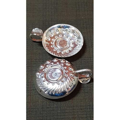 201 - 'Napoleon III Empereur' Silver Plated 2x Vintage Style Wine Tasters.  (2)