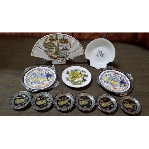 202 - Souvenirs from all over the World in Shape Mini Plates/Dishes of Different, Various Sizes, Colour an... 