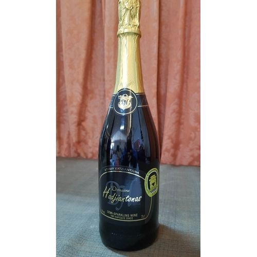 242 - 'Russia' Original Russian, White Sparkling Wine, Semi Dry. Together with 'Domaine Hadjiantonas' Swee... 