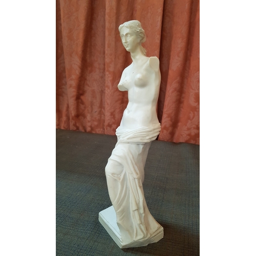 256 - Alabaster Classic Ancient Style of Goddess Sculpture, Venus de Milo or Aphrodite of Melos (Original ... 