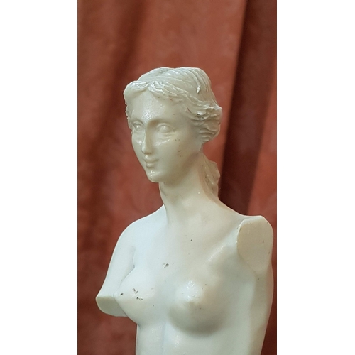 256 - Alabaster Classic Ancient Style of Goddess Sculpture, Venus de Milo or Aphrodite of Melos (Original ... 