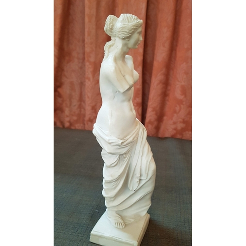 256 - Alabaster Classic Ancient Style of Goddess Sculpture, Venus de Milo or Aphrodite of Melos (Original ... 