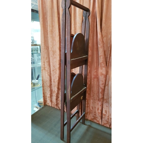 258 - Antique Wooden Folding Serving Stand, A/F, Need Repair, H: 95cm.