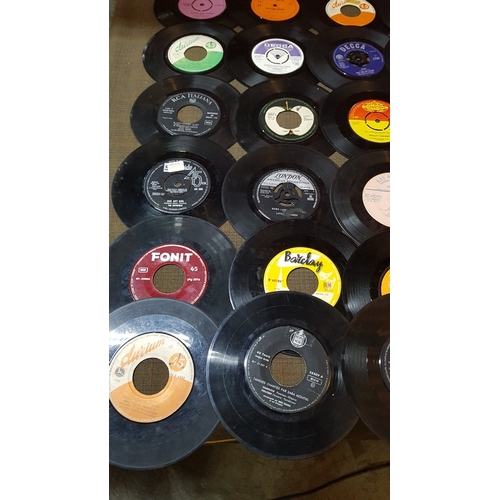 410 - Large Collection of Vintage Single Records, Approx. 40pcs and More, Various Type of Music and Artist... 