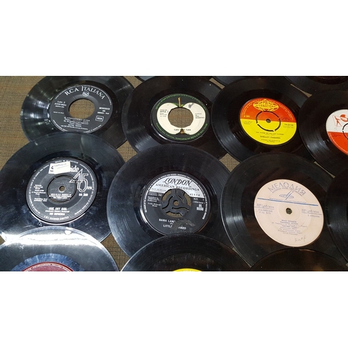 410 - Large Collection of Vintage Single Records, Approx. 40pcs and More, Various Type of Music and Artist... 