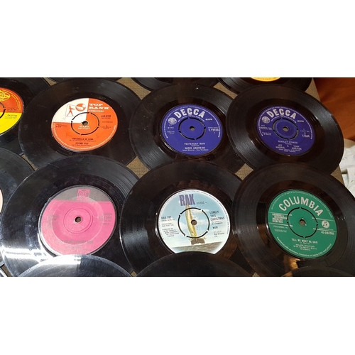 410 - Large Collection of Vintage Single Records, Approx. 40pcs and More, Various Type of Music and Artist... 